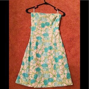 Lilly Pulitzer Blue and White Sundress Spaghetti Strap